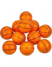 Basketbol Desenli Stres Topu Eğitici Oyuncak Çap 6 Cm - 1