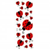 Sticker Kabartmalı Stiker Defter, Planlayıcı (kzy1019) 16x7 cm - Uğur böceği - 2