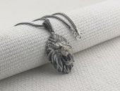 Kükreyen Aslan Üç Boyut Tasarımlı 925 Ayar Gümüş Kolye thumbnail 3