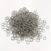 200 Adet 6*6 mm Nikel Renk Takı Halkası Takı Malzemesi - 1