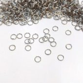 200 Adet 6*6 mm Nikel Renk Takı Halkası Takı Malzemesi - 4