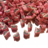 30 Adet 10 mm Polimer Kil Fimo Gökkuşağı Figürü Fimo Boncuk - 3