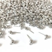 20 Adet 5 mm Halkalı Topbaşlı Küpe  Çivisi - 3
