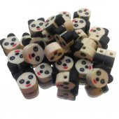 30 Adet 10 mm Polimer Kil Fimo Panda Figürü Fimo Boncuk - 1