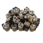 30 Adet 10 mm Polimer Kil Fimo Panda Figürü Fimo Boncuk - 3