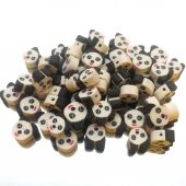 30 Adet 10 mm Polimer Kil Fimo Panda Figürü Fimo Boncuk - 5