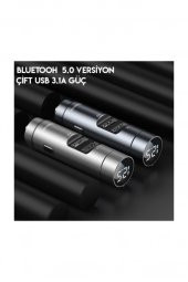 Energy Column Bluetooth 5.0 Araç Mp3 Dual Usb Araç Şarjı Siyah 31564 - 5