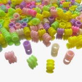 100 Adet Pastel Renkler Boru Boncuk Takı Malzemeleri - 5
