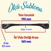 Ovit Mobilya Mutfak Dolabı Çekmece Dolap Kapak Kulpu Düz Metal Kulp Kulbu Kulpu 160 Mm Siyah - 2