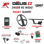 Deus 2 Dedektör - 34x28cm FMF Başlık, Ana Kontrol Ünitesi, WSA2 Kulaklık - 2