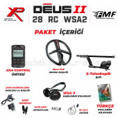 Deus 2 Dedektör - 28cm FMF Başlık, Ana Kontrol Ünitesi, WSA2 Kulaklık - 2