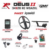 Deus 2 Dedektör - 34x28cm FMF Başlık, Ana Kontrol Ünitesi, WSA2XL Kulaklık - 2