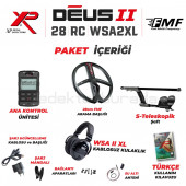 Deus 2 Dedektör - 28cm FMF Başlık, Ana Kontrol Ünitesi, WSA2XL Kulaklık - 2