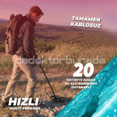 Deus 2 Dedektör - 28cm FMF Başlık, Ana Kontrol Ünitesi, WSA2XL Kulaklık - 7