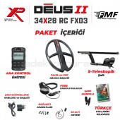 Deus 2 Dedektör - 34x28cm FMF Başlık, Ana Kontrol Ünitesi, FX03 Kulaklık - 2