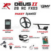 Deus 2 Dedektör - 28cm FMF Başlık, Ana Kontrol Ünitesi, FX03 Kulaklık - 2