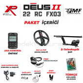 Deus 2 Dedektör - 22,5cm FMF Başlık, Ana Kontrol Ünitesi, FX03 Kulaklık - 2