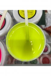 Lady red line Builder gel protez tırnak jeli neon sarı 75ml pilastik amber kavanoz - 1