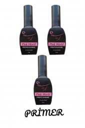 Lady red line Protez Tırnak Kalıcı Oje Primer 3lü 12ml Set - 1