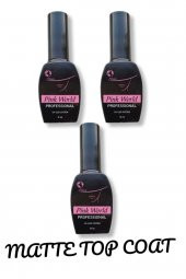 Lady red line Protez Tırnak Kalıcı Oje Matte Top Coat 3lü 12ml Set - 1