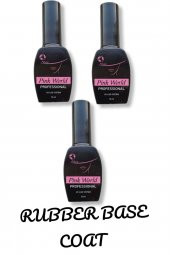 Lady red line Protez Tırnak Kalıcı Oje Rubber Base Coat 3lü 12ml Set - 1
