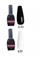 Lady red line Kalıcı Oje 12ml [taraftar Serisi] K01 K30 Siyah Beyaz - 1