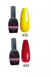 Lady red line Kalıcı Oje 12ml [taraftar Serisi] K61 K51 Sarı Kırmızı - 1