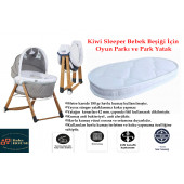 Kiwi Sleeper Uyumlu 50x90 Cm Anne Yanı Oval Beşik Yatağı - 1