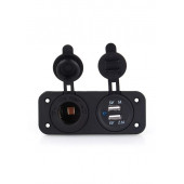 Çift USB Araç Şarj Soketi ve Çakmaklık - 1