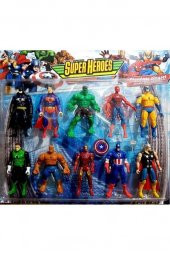 Ethem Oyuncak 10lu Süper Kahramanlar Oyun Seti L12706,Avengers Yenilmezler Işıklı Süper Kahramanlar Seti - 1