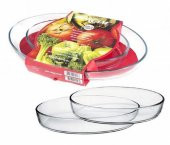 Paşabahçe Clasıc Borcam Oval Tepsi Seti 2Li 159033 1550cc+3200cc - 1