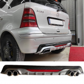 Mercedes A160 Difüzör Arka Tampon Eki 4 Egzoz Çıkışlı Gri Siyah thumbnail 1