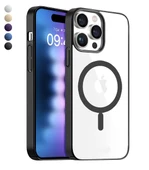 iPhone 14 Pro Max Kılıf Magsafe Özellikli Titanyum Seri Silikon Kapak - 1