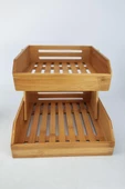 Digithome 2 Katlı Bambu Banyo ve Makyaj Organizer Düzenleyici Kahverengi – I/12 C1-1-289 - 5
