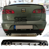 Seat Cordoba Difüzör Arka Tampon Eki 4 Egzoz Çıkışlı Gri Lüx Tip - 1