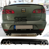 Seat Cordoba Difüzör Arka Tampon Eki 4 Egzoz Çıkışlı Siyah Lüx Tip thumbnail 1