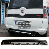 Fiat Fiorino Difüzör Arka Tampon Eki 2 Egzoz Çıkışlı Gri Lüx Tip - 1