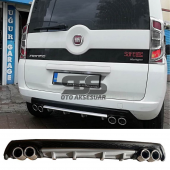 Fiat Fiorino Difüzör Arka Tampon Eki 4 Egzoz Çıkışlı Gri Lüx Tip - 1