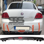 Fiat Linea Difüzör Arka Tampon Eki 4 Egzoz Çıkışlı Siyah - 1