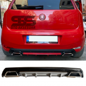 Fiat Punto Difüzör Arka Tampon Eki 2 Egzoz Çıkışlı Gri Lüx Tip - 1