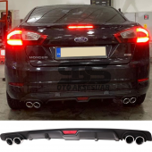 Ford Mondeo MK4 Difüzör Arka Tampon Eki 4 Egzoz Çıkışlı Siyah thumbnail 1