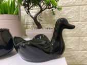 2 Kişilik Kuğu Kahve Fincan Takımı - Siyah Türk Kahvesi Fincan Takımı - 5