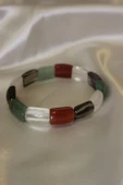 Yedi Çakra  Doğal Taş Bileklik Hand Made El İşi 7 Çakra - 1