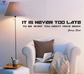 Duvar Sticker Motivasyon Wise Office Ayna Burcu Yazı Ofisi, Çalışma Odası Sticker - 1