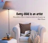 Duvar Sticker Harfler Bilge Ünlü Cümle Sanat Ofisi Alıntılar, Çalışma Odası Sticker thumbnail 1