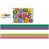 Hayal Koyu Yeşil - Mor,  Pembe- Açık Yeşil Renk Geçişli Quilling Kağıdı thumbnail 1