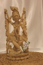 Şiva Shiva Hint Bereket Tanrısı El İşi Ahşap Biblo Feng Shui thumbnail 2