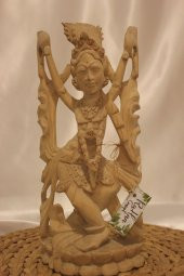 Şiva Shiva Hint Bereket Tanrısı El İşi Ahşap Biblo Feng Shui thumbnail 3