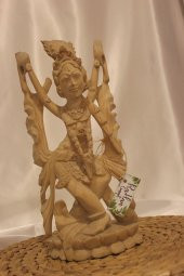 Şiva Shiva Hint Bereket Tanrısı El İşi Ahşap Biblo Feng Shui thumbnail 4