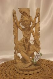 Şiva Shiva Hint Bereket Tanrısı El İşi Ahşap Biblo Feng Shui thumbnail 8